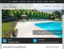 Tablet Screenshot of huntersville-apartments.com